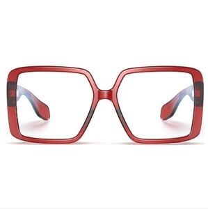 Non Prescription Blue Light Blocking Glasses Eyewear Red Frame